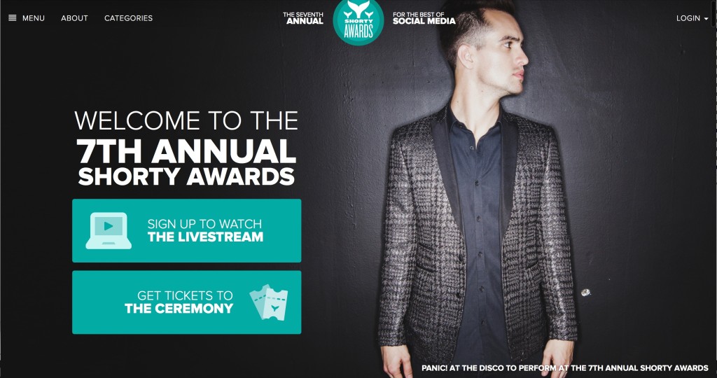 Panic at the Disco Is playing the Shorty Awards 