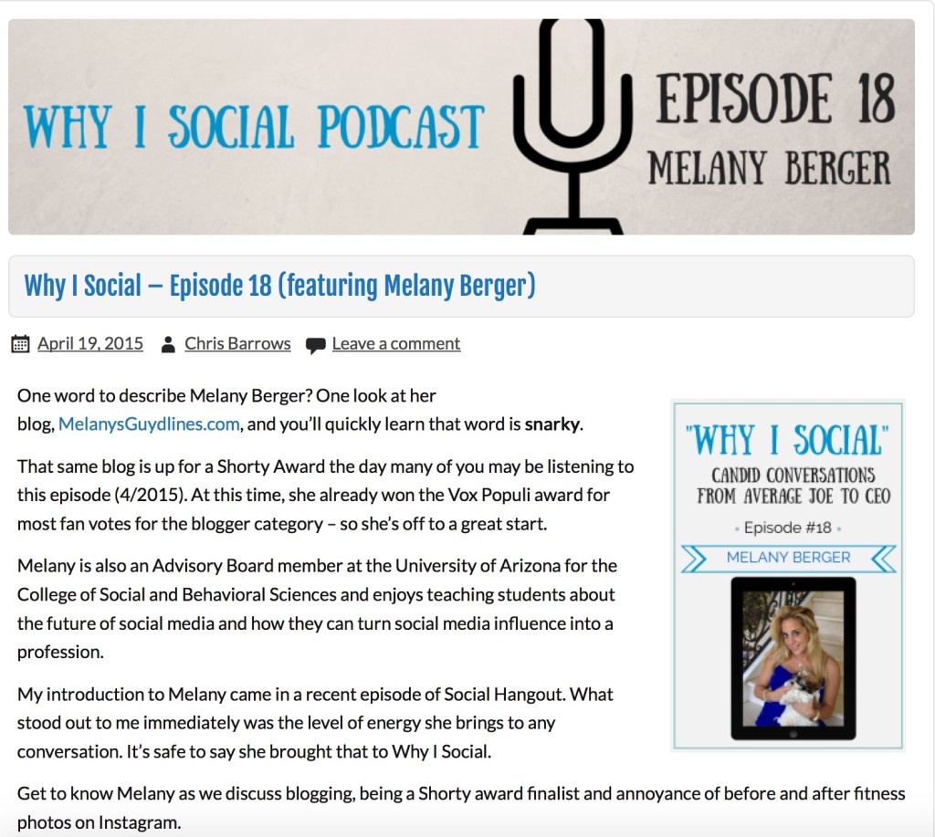 whyisocial podcast with Melany Berger