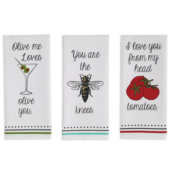 Love You Printed Dishtowel Set