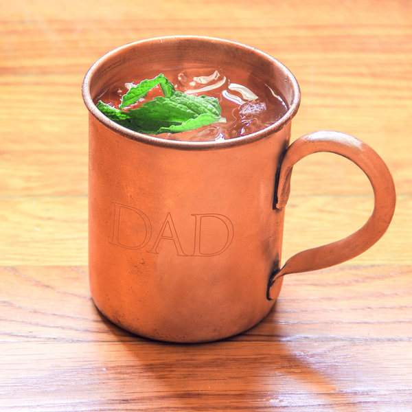 'Dad' Moscow Mule Copper Mug with Polishing Cloth