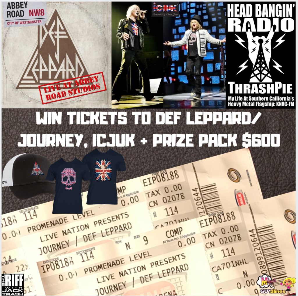 Win 2 Def Leppard/Journey Tickets Of Your Choice, ICJUK + Prize Pack $600! 