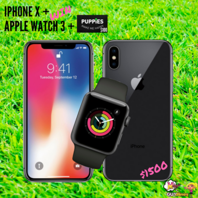 Win $1500 Apple Pack: iPhoneX, Apple Watch 3, Puppies Make Me Happy Gift Card